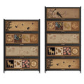 Medieval style locker dustproof bookcase wall-mounted all-in-one locker living room storage cabinet iron art storage storage