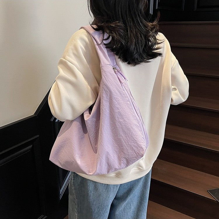Cross-border fashion casual canvas tote bag women's 2025 new trendy versatile large-capacity underarm bag commuter shoulder bag