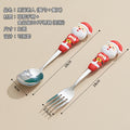 Wholesale christmas high-value stainless steel dessert spoons - cute cartoon creative coffee stirrers - gift tableware set
