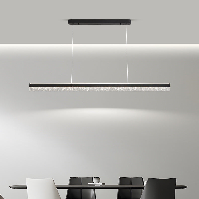 Italian minimalist meal chandelier 2025 new modern minimalist one-word bar counter Zhongshan home improvement lighting fixtures