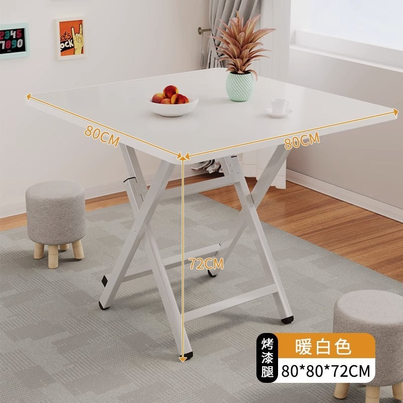 Simple foldable small square dining table for home study rental house dormitory small apartment portable dining table casual