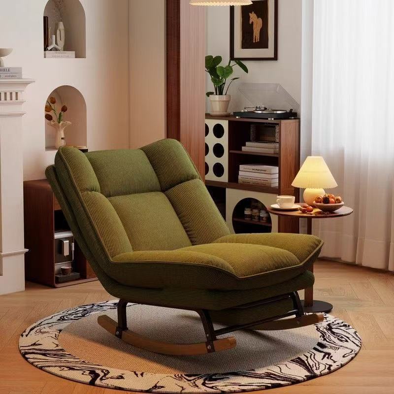 Rocking chair recliner - perfect for living room, balcony, home, leisure, bedroom - lazy sofa rocker