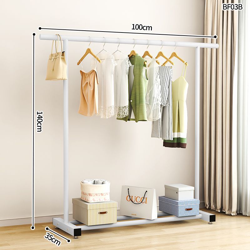 Clothes hanger floor-standing for home balcony indoor simple clothes drying pole movable clothes hanger student dormitory clothes drying rack