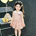 Girls' summer outfit set : new stylish summer clothes for baby girls, lightweight and trendy summer fashion for kids