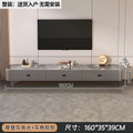 【no installation needed】160 modern grey rock slab + grey cabinet with black airplane legs tv stand