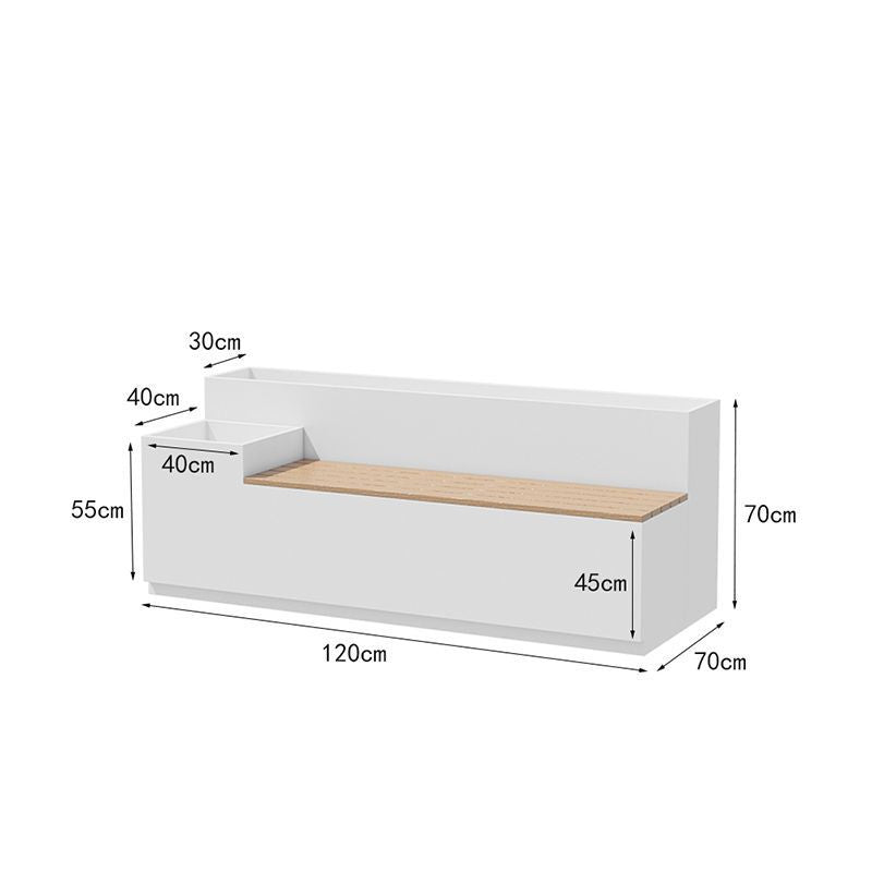 Outdoor stainless steel landscape flower box flower pool seat stool integrated square commercial street wrought iron planting box rest stool
