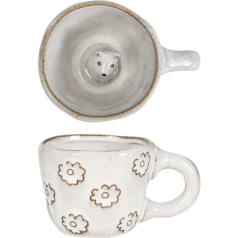 New 3d ceramic coffee mug - cute animal design, perfect for coffee, milk, or water