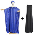 supply of export  african plus size women's clothing heavy industry hot diamond dress with suspender headscarf