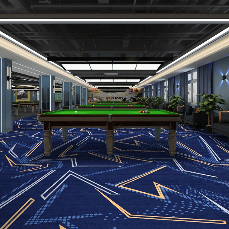 Custom billiard hall carpet - full coverage, printed design, large area, hotel & commercial billiard room nylon fire-retardant b1 carpet