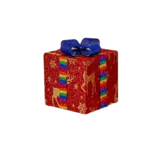 Christmas special birthday party warm atmosphere decorative gift box light, folding Christmas gift box three-piece bedside lamp