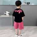 Boys' summer outfit set  new style children's clothing baby fashionable kids trendy middle and small children summer two-piece set