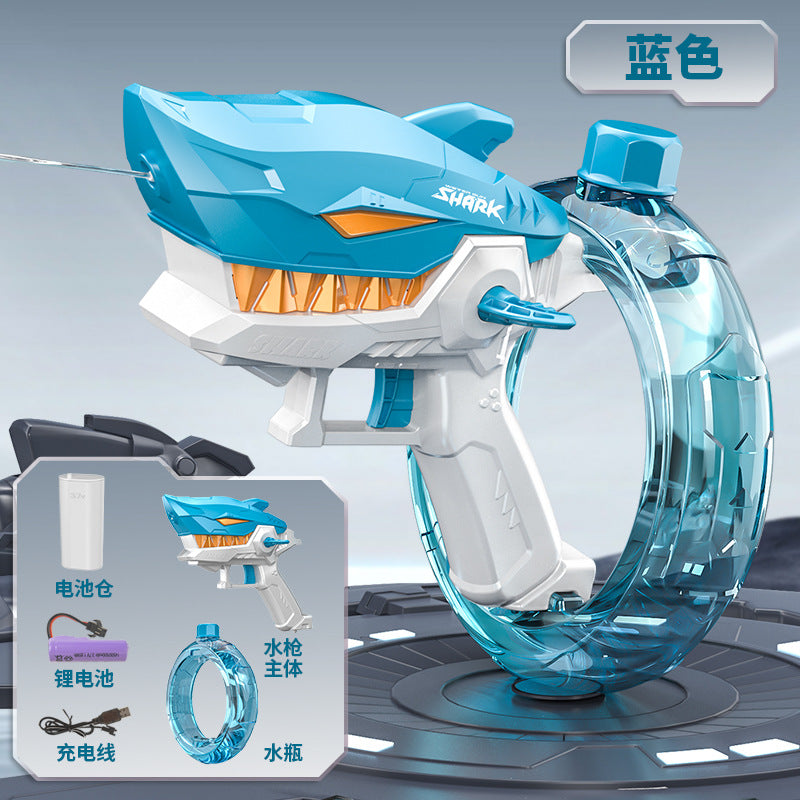 new shark electric water gun for boys and girls - kids' toy water blaster for summer fun - fully automatic continuous fire water gun