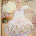 Girls' summer bowknot sequin floral mesh tutu dress -  new stylish princess dress for baby girls