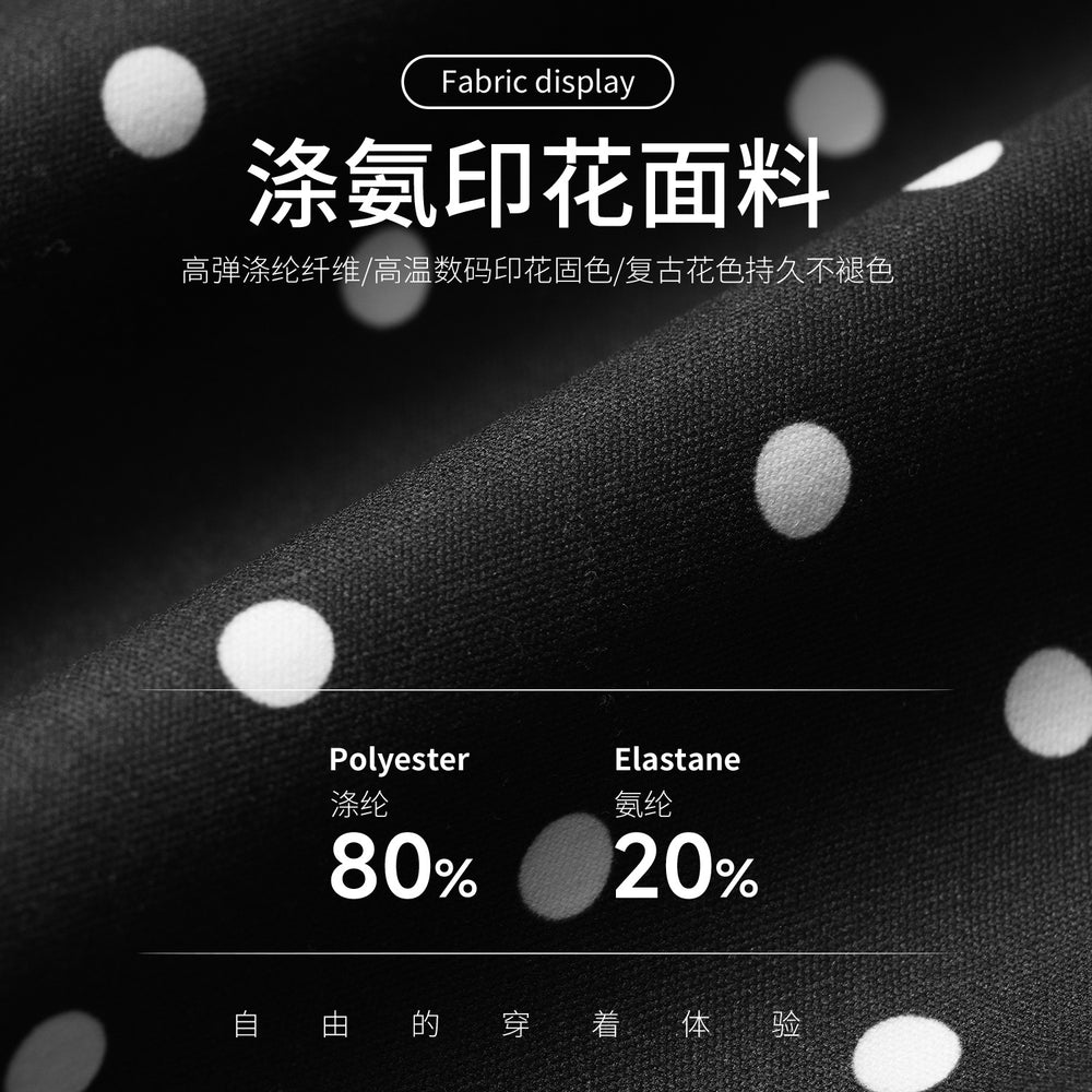 fashion style casual mid-pants women's clothing export polka dot printing tight cropped pants shopping sports mid-pants 4551