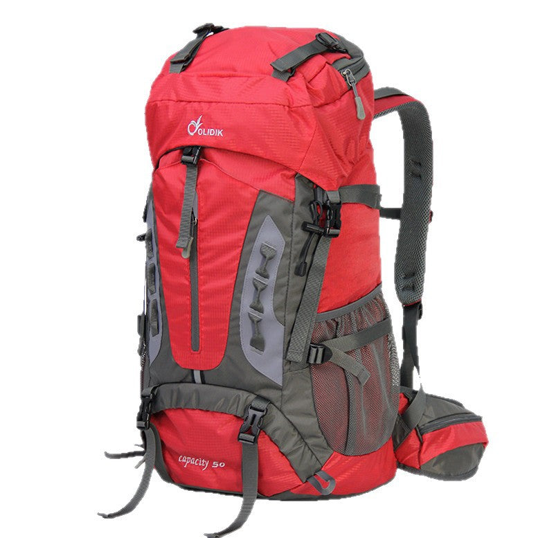 Outdoor mountaineering large capacity bag camping hiking backpack men and women travel bag hiking backpack wholesale customization