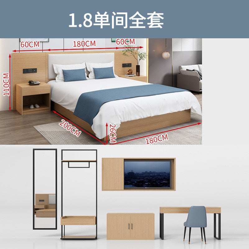 Hotel furniture atour hotel bed bed box standard room complete set of b&b bed box double room hotel b&b single room apartment