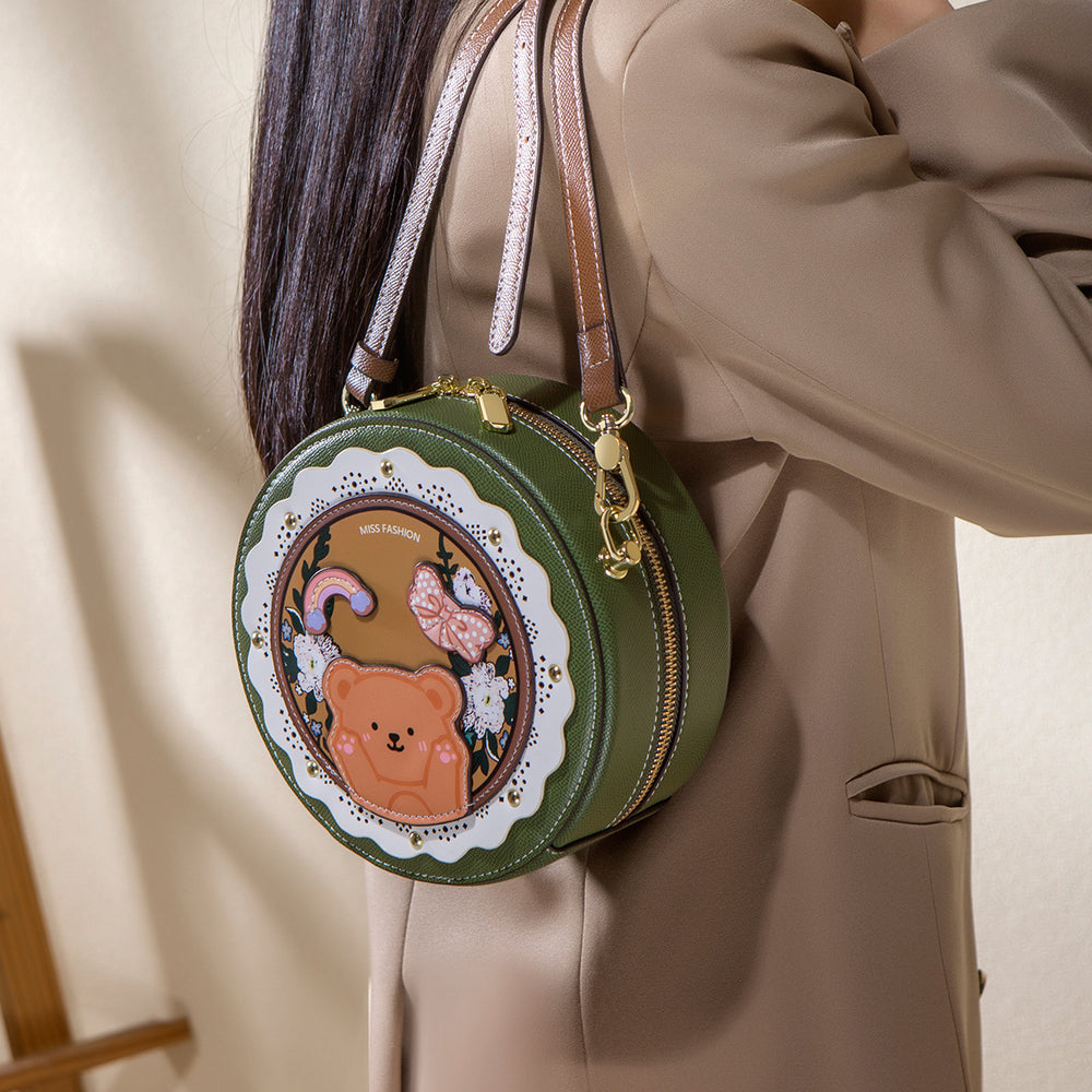 520 valentine's day birthday gift: premium women's crossbody bag - 2025 new exquisite & cute mini round bag