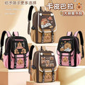 export cartoon capybara backpack - large capacity school bag for middle and elementary school girls - cute capybara backpack