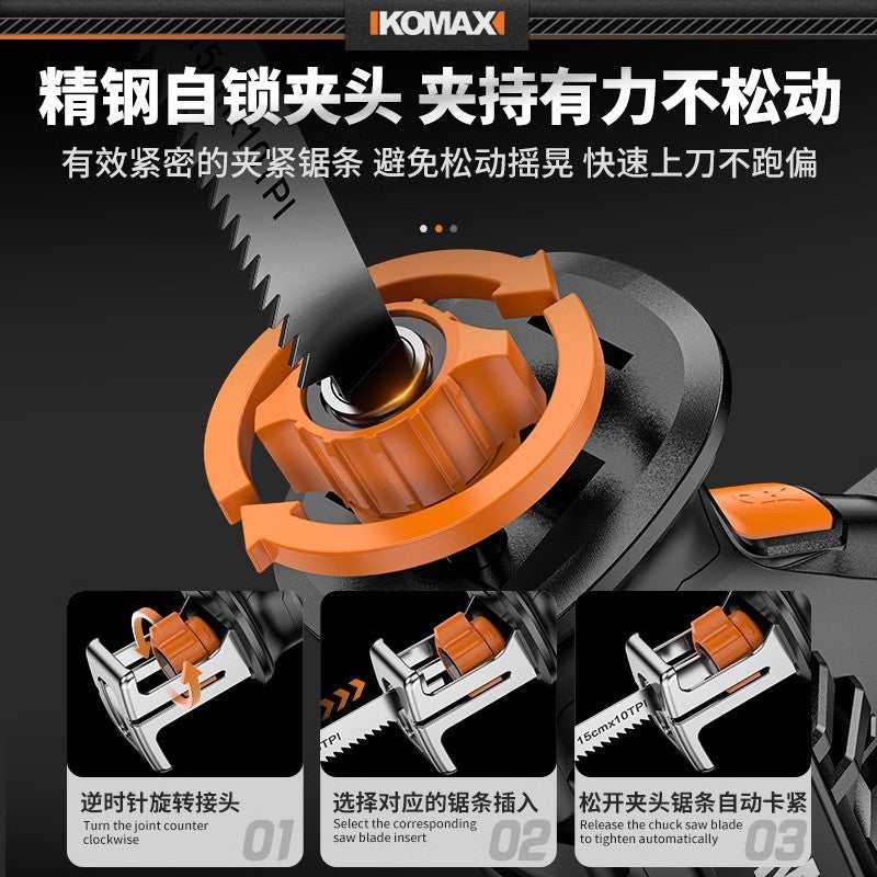 Lithium battery mini reciprocating saw handheld multifunctional rechargeable saber saw for home small outdoor woodworking saw wood handy gadget