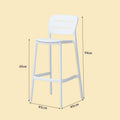 Nordic designer bar stool - modern minimalist, light luxury plastic bar chair, stackable, trendy bar outdoor high stool
