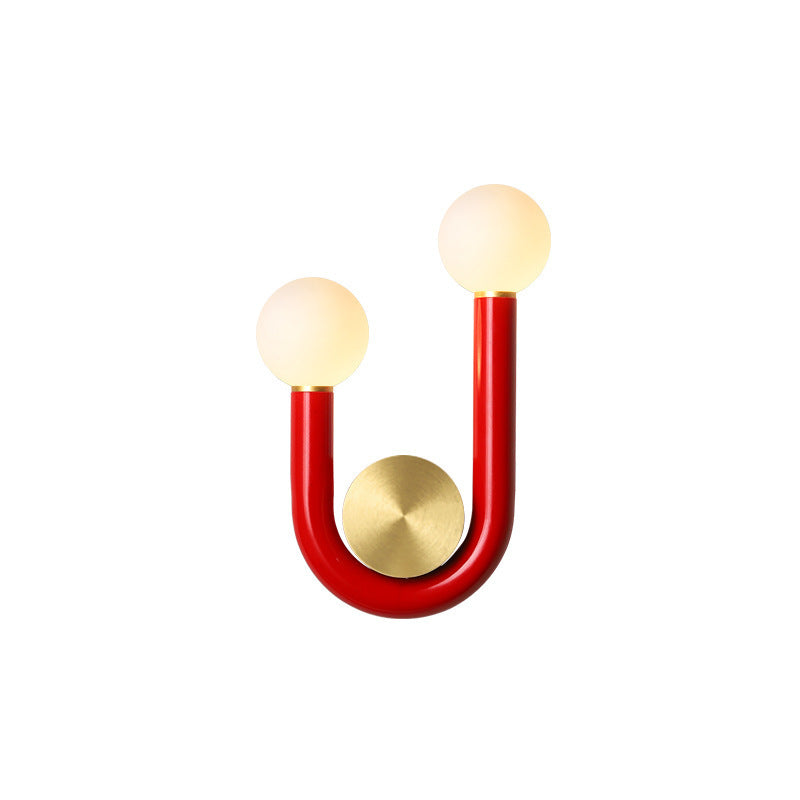 Simple storage Japanese-style creative aisle living room bedroom bedside bed and breakfast office decoration LED wall lamp