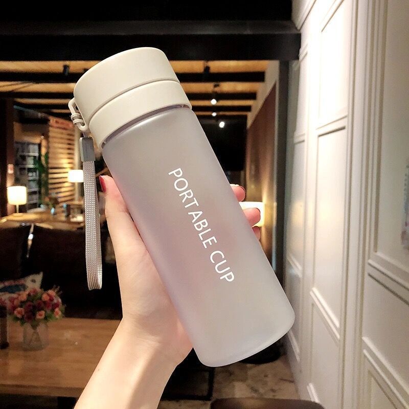 double-lid sports frosted water cup, high temperature resistant, large capacity plastic cup, student outdoor convenient cup wholesale