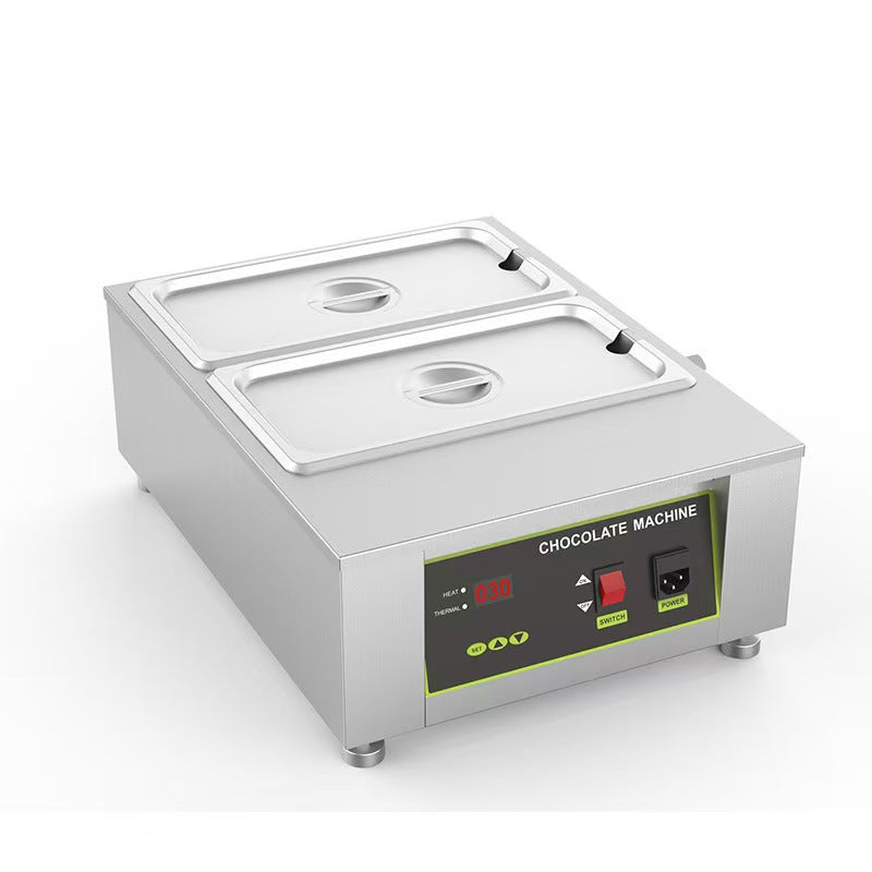 Commercial chocolate melting pot - electric heating, chocolate warmer, constant temperature water bath, double tank hot chocolate melting machine