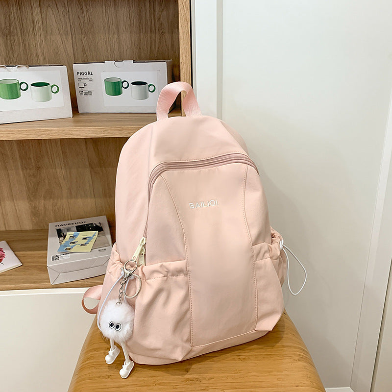 Schoolbag daily travel spring outing travel pure colorpatchwork kindergarten backpack abrasion resistantwaterproof lightweight backpack