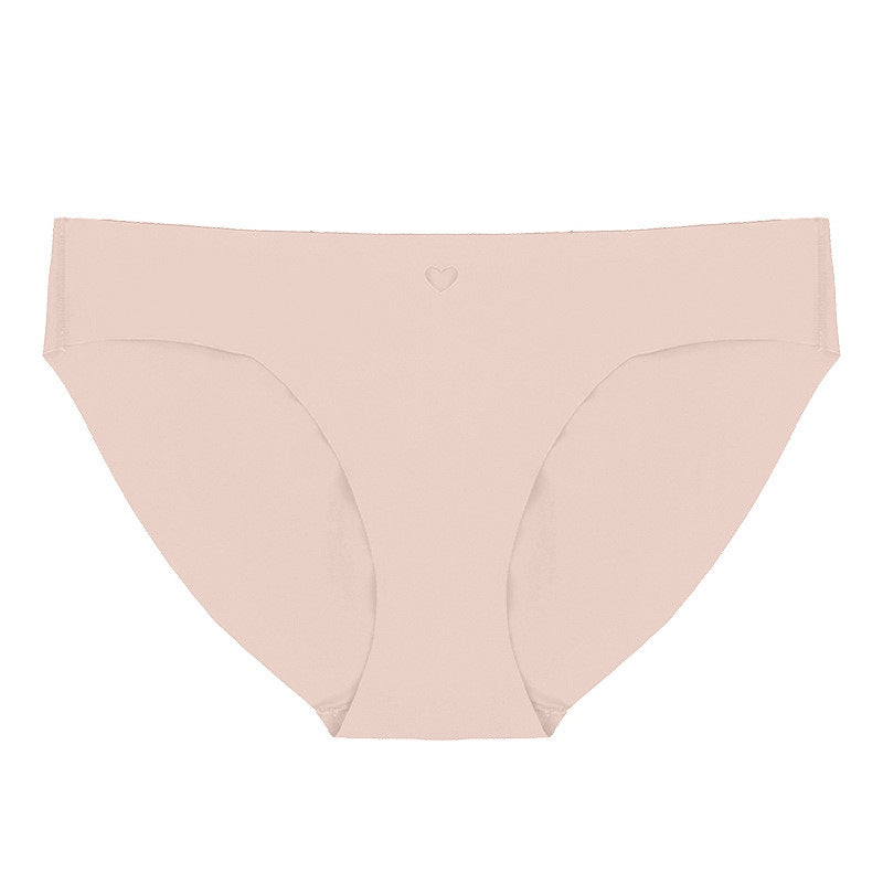 European and american sexy seamless fitness underwear women's low waist ice silk briefs pure cotton crotch breathable quick-drying sports underwear women