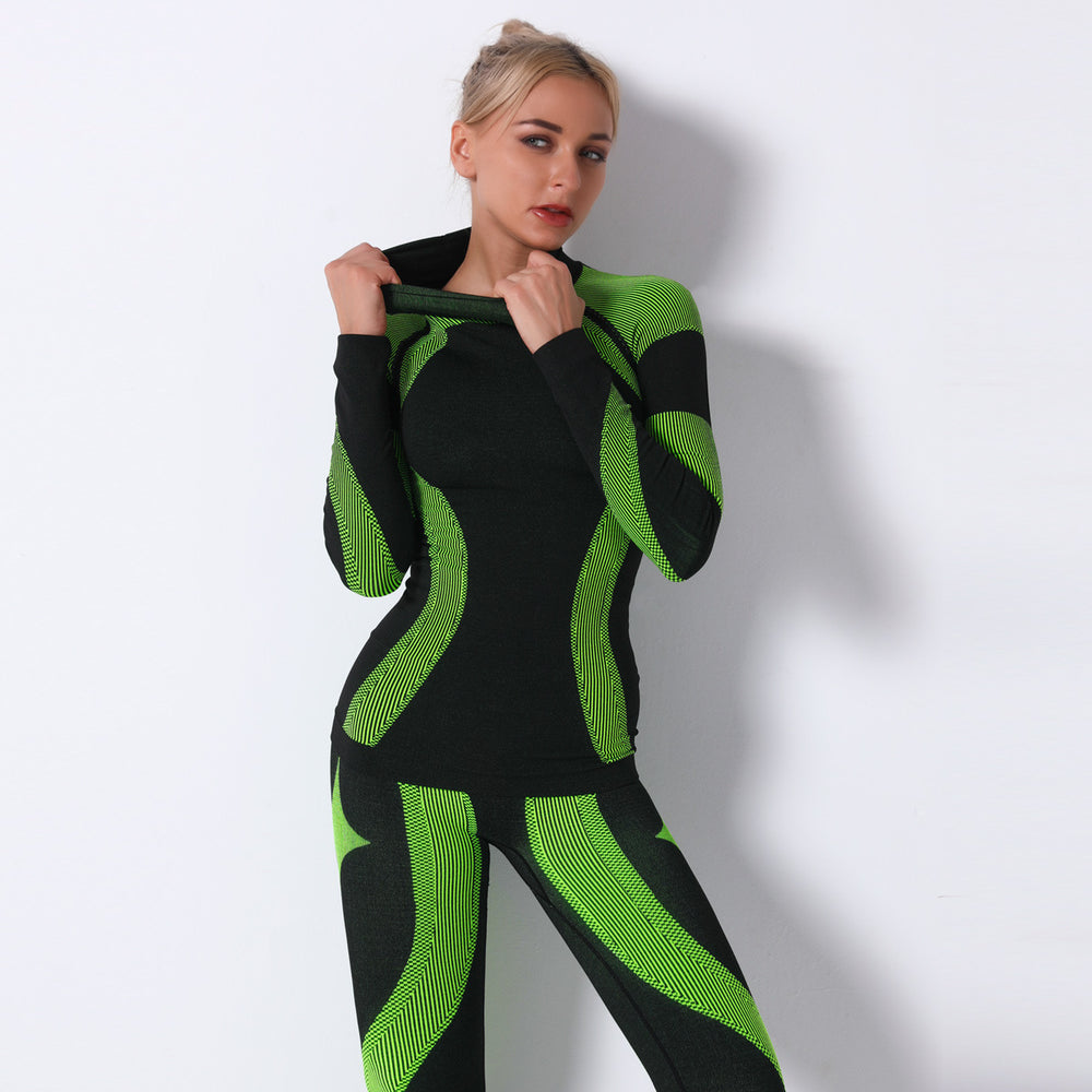 Clearance: seamless high-neck long sleeve yoga & fitness top - slim fit, sexy, moisture-wicking, quick-dry yoga apparel