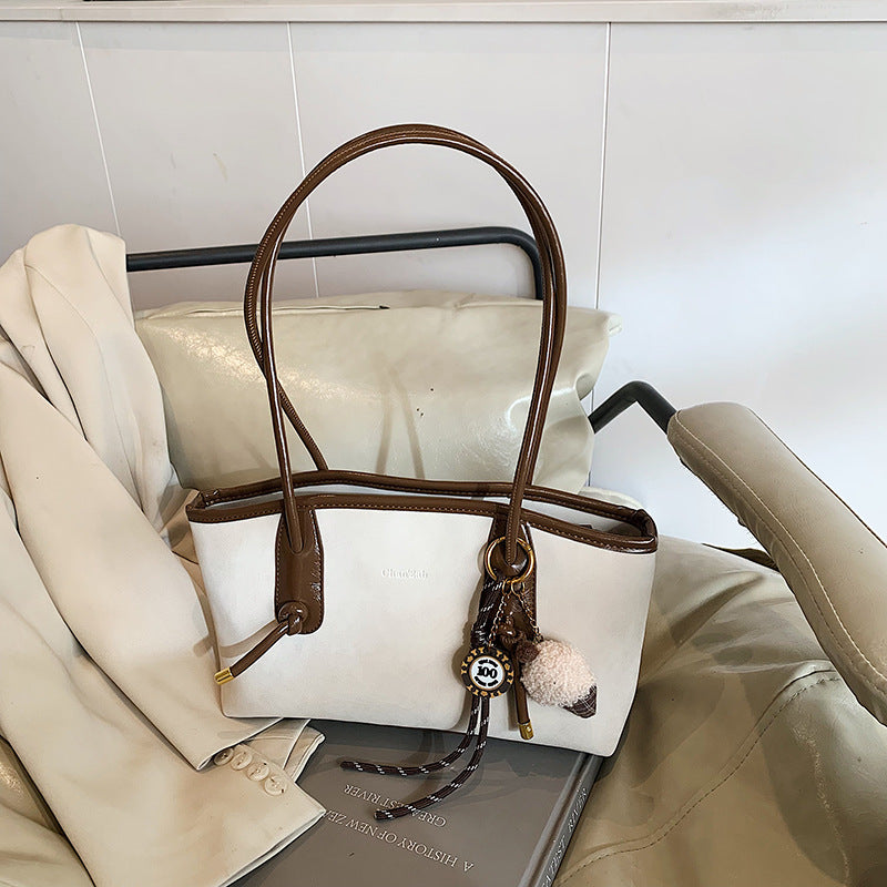 Retro large-capacity bag women's autumn and winter new foreign-style texture shoulder bag casual messenger bag small square bag tote bag