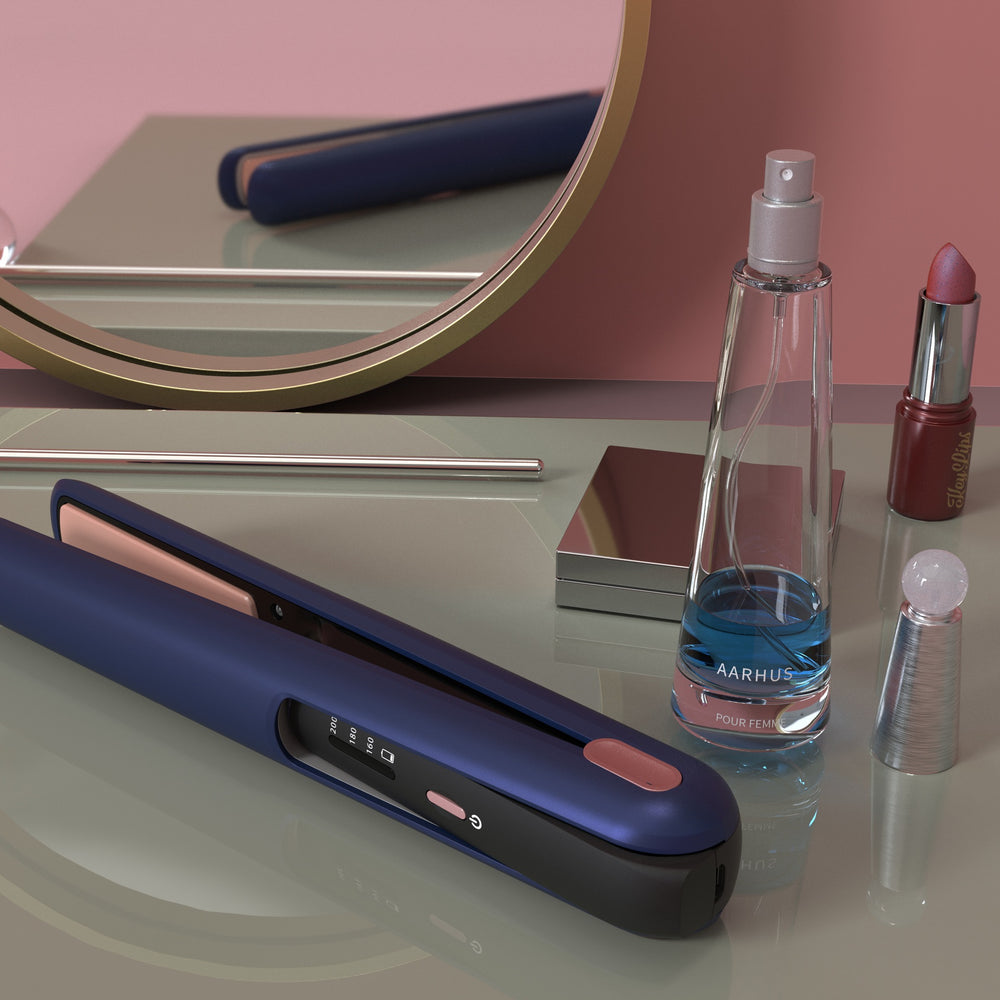 Wireless usb rechargeable hair straightener - new long-lasting, straight & curl 2-in-1, portable home hair straightener - cross-border wholesale