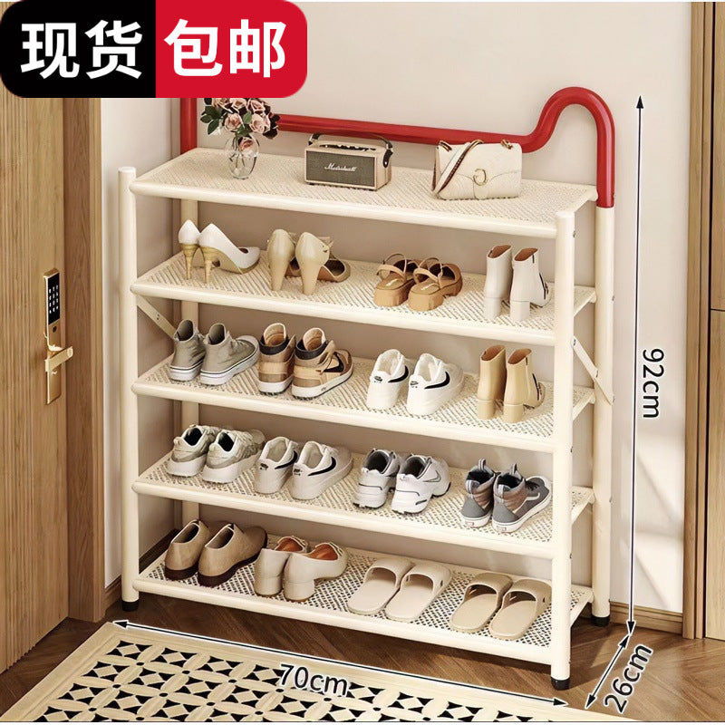 Installation-free foldable narrow shoe cabinet cute foldable narrow shoe cabinet storage rack shoe rack multi-layer for home door storage