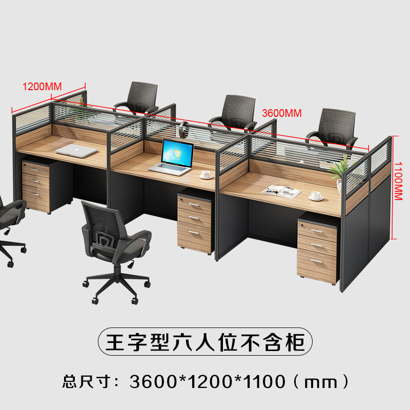 Staff desk and chair combination screen four-person employee booth casual modern partition office workstation desk