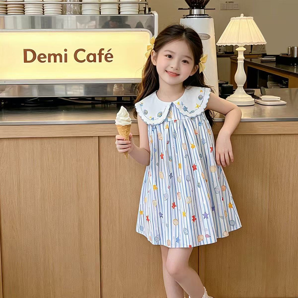 Newborn baby chic princess dress summer outfit girls sleeveless romper dress first birthday baby bodysuit