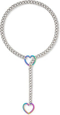 Colorful love plus silver chain