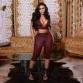 Women's foreign trade  fashion european and american style hot selling sexy sleeveless dot print three-piece set  summer new arrival