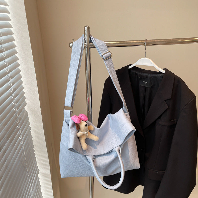 Cross-border large-capacity bag women's summer 2025 new versatile messenger bag casual shoulder commuter tote bag