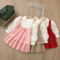 Kidssweaterdress tweed styleknitting long skirtfall and winternew arrivalgirlsweater skirtsuit