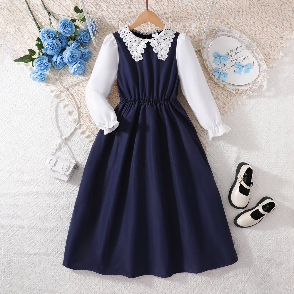 Girls' (tall) dress, peter pan collar dress