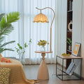 Cream style floor lamp scandinavian eye protection floor lamp bedroom bedside storage rack bedroom lamp storage cabinet high appearance accessible luxury