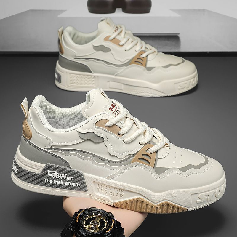 Trendy men's sneakers: spring 2025 new collection - versatile chunky sole casual flat shoes, anti-slip, youth sports fashion