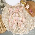 summer tulip 3d floral romper - lightweight, stylish, and perfect for baby girls' outdoor adventures