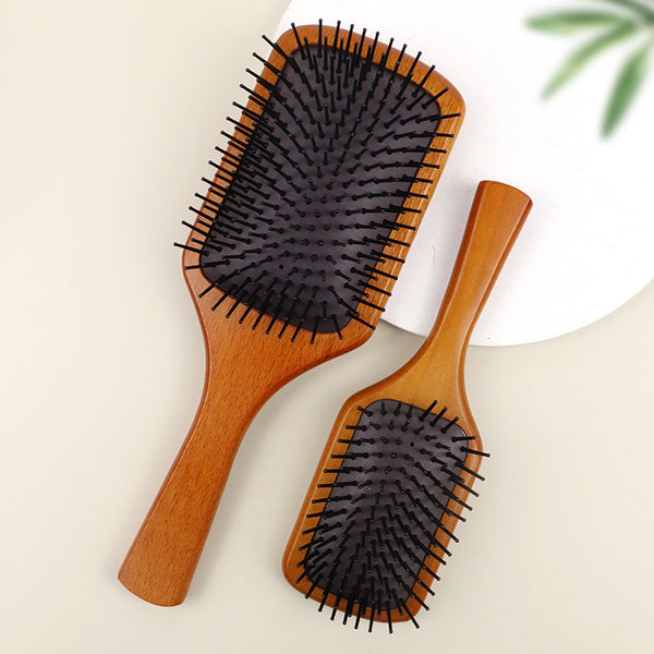 Cross-border spot airbag comb massage wooden comb beech air cushion comb massage smooth hair styling comb hairdressing wooden comb