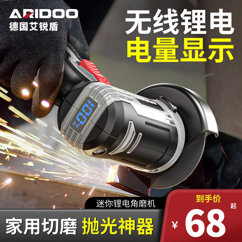 Brushless Mini Angle Grinder Household Multifunctional Lithium Battery Grinder Grinder Rechargeable Hand Grinder Cutting Machine