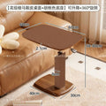 Saddle leather adjustable side table for home bedside table medieval style living room coffee table small table movable bedside computer table