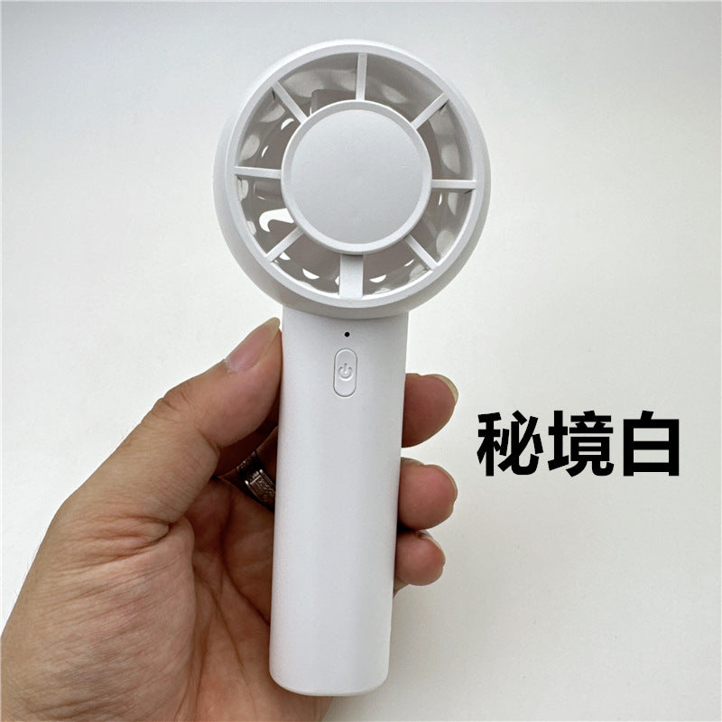 Mini turbine cooling desktop fan usb rechargeable outdoor new portable hiking buckle cold compress handheld fan