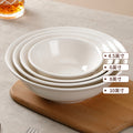 Ceramic bowl for home eating 2025 new arrival pure white rice bowl wonton soup bowl commercial noodle bowl restaurant thickened bowl