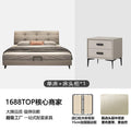 Puff fairy italian normcore genuine leather bed master bedroom cream style soft bag wedding bed classy first layer cowhide double bed