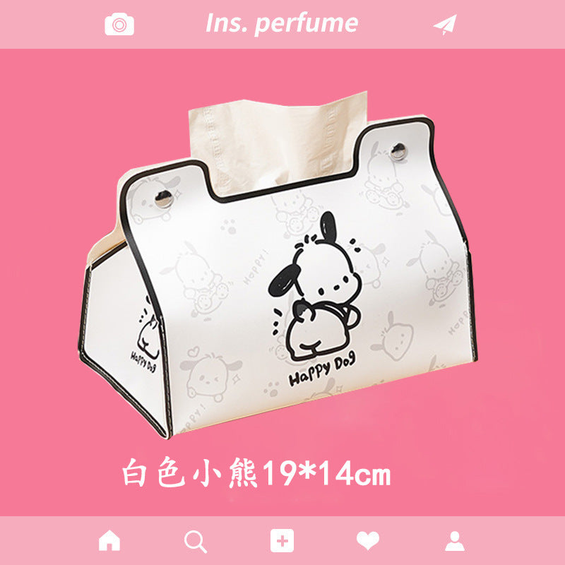 Foreign trade popular tissue box living room creative cute pumping carton car leather pumping box storage box napkin box